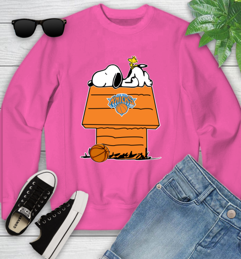 New York Knicks NBA Basketball Snoopy Woodstock The Peanuts Movie Youth Sweatshirt 7
