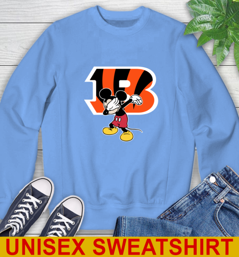 Cincinnati Bengals NFL Football Dabbing Mickey Disney Sports Sweatshirt 11