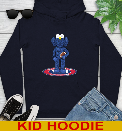 NFL Football New York Giants Kaws Bff Blue Figure Shirt Youth Hoodie 4