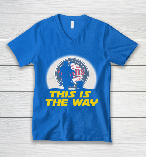Minnesota Twins MLB Baseball Star Wars Yoda And Mandalorian This Is The Way V-Neck T-Shirt 5