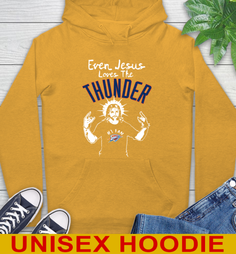 Oklahoma City Thunder NBA Basketball Even Jesus Loves The Thunder Shirt Hoodie 2