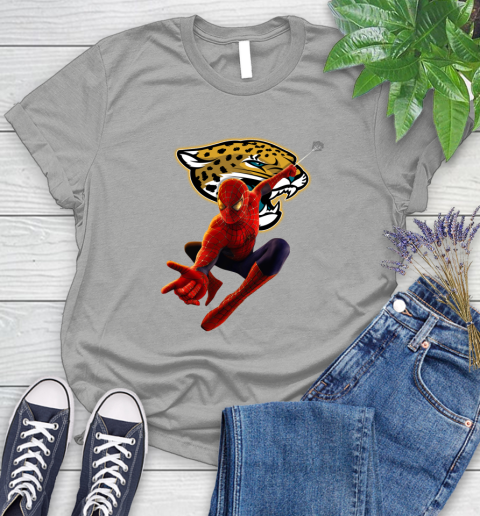 NFL Spider Man Avengers Endgame Football Jacksonville Jaguars Women's T-Shirt 10