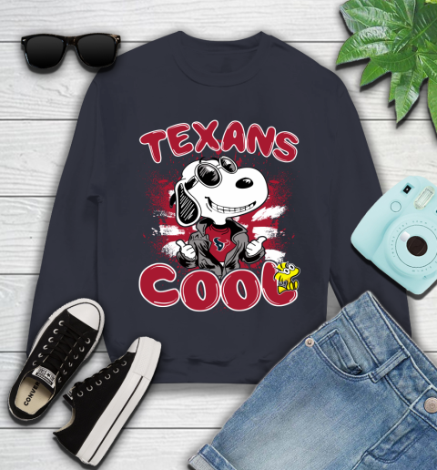 NFL Football Houston Texans Cool Snoopy Shirt Youth Sweatshirt 2