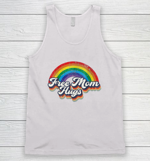 Free Mom Hugs Rainbow Heart LGBT Flag LGBT Pride Month Tank Top