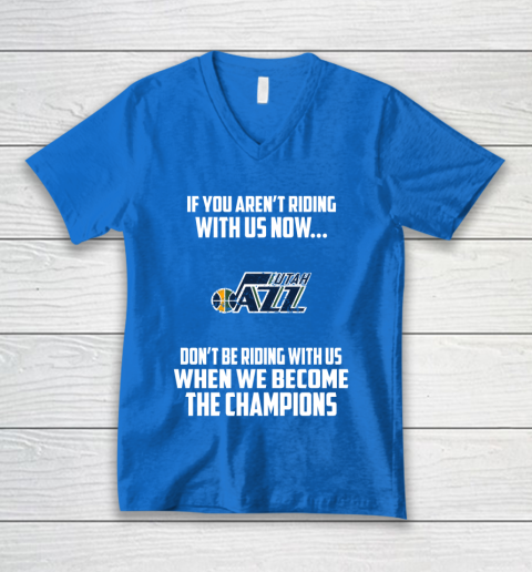 NBA Utah Jazz Basketball We Become The Champions V-Neck T-Shirt 5