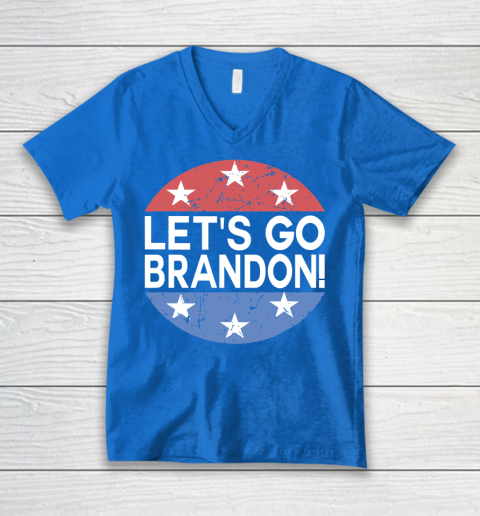 Let's Go Brandon Funny FJB 2021 V-Neck T-Shirt 3