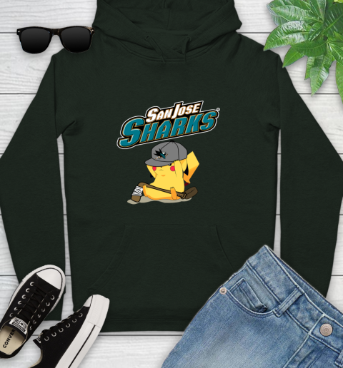 NHL Pikachu Hockey Sports San Jose Sharks Youth Hoodie 13