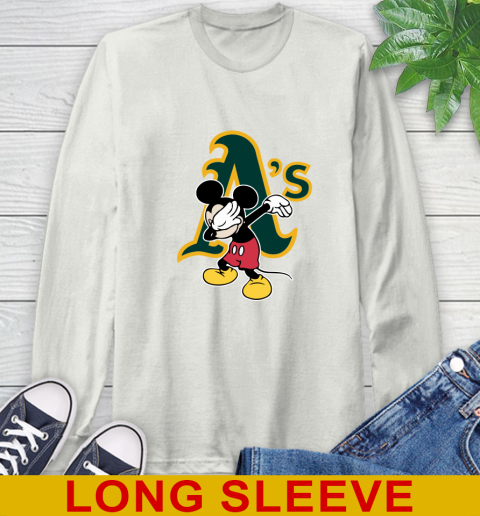 Oakland Athletics MLB Baseball Dabbing Mickey Disney Sports Long Sleeve T-Shirt 12