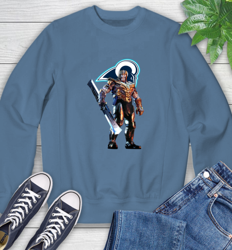 NFL Thanos Gauntlet Avengers Endgame Football Los Angeles Rams Sweatshirt 7