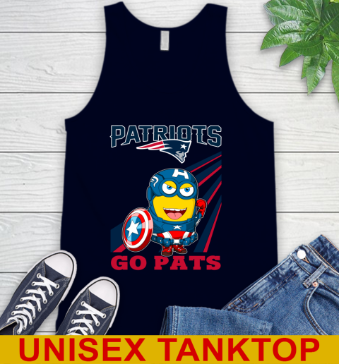 NFL Football New England Patriots Captain America Marvel Avengers Minion Shirt Tank Top 2