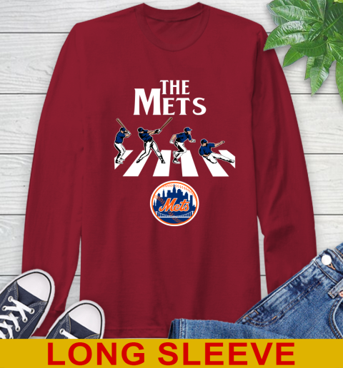 MLB Baseball New York Mets The Beatles Rock Band Shirt Long Sleeve T-Shirt 9