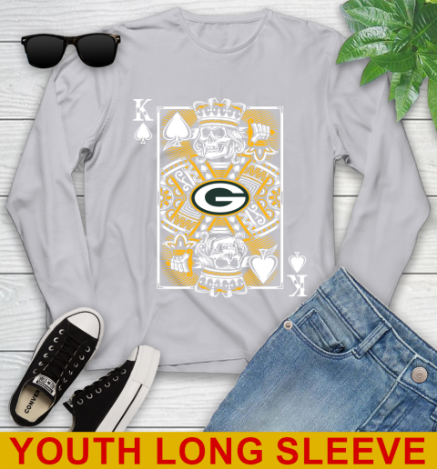 Green Bay Packers NFL Football The King Of Spades Death Cards Shirt Youth Long Sleeve 5