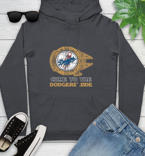 MLB Come To The Los Angeles Dodgers Side Star Wars Baseball Sports Youth Hoodie 10