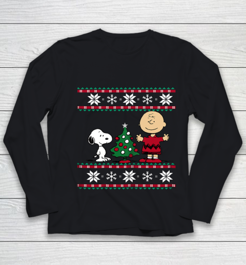 Peanuts Snoopy and Charlie Christmas Youth Long Sleeve
