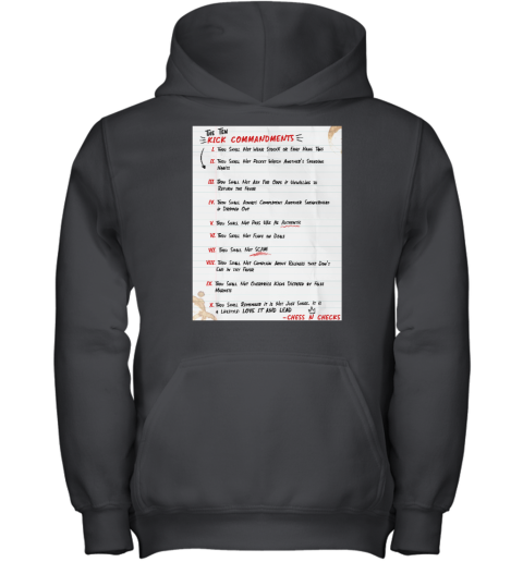 Chess n Checks The Ten Kick Commandments Youth Hoodie