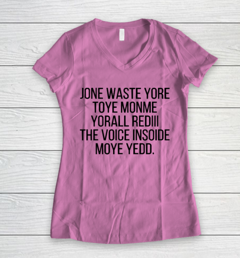 Blink 182 I Miss You Funny Jone Waste Yore Women's V-Neck T-Shirt 8