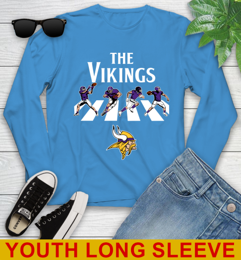 NFL Football Minnesota Vikings The Beatles Rock Band Shirt Youth Long Sleeve 8