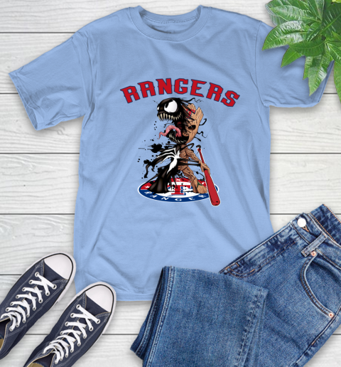 MLB Texas Rangers Baseball Venom Groot Guardians Of The Galaxy T-Shirt 11