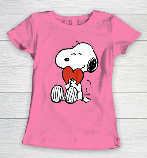 Peanuts Snoopy Heart Valentine Women's T-Shirt 9