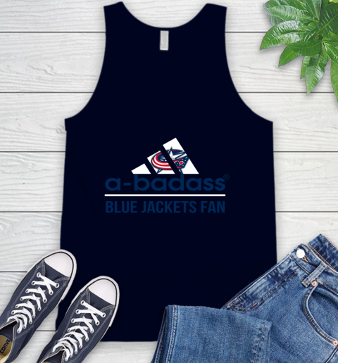NHL A Badass Columbus Blue Jackets Fan Adidas Hockey Sports Tank Top 2