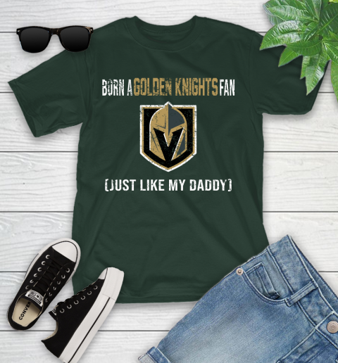 NHL Vegas Golden Knights Hockey Loyal Fan Just Like My Daddy Shirt Youth T-Shirt 4