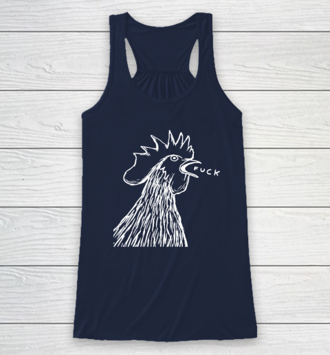 Funny Chicken Rooster Saying FUCK Racerback Tank 5