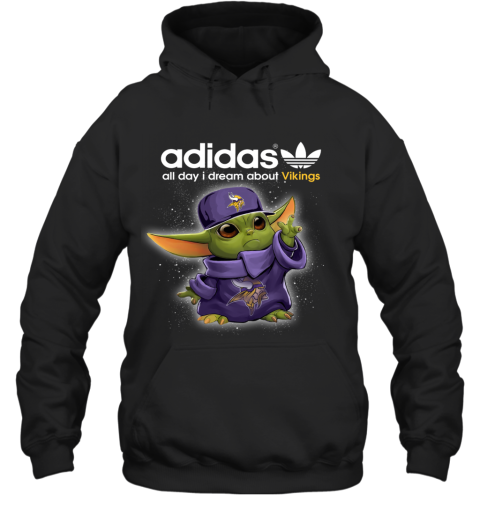 Baby Yoda Adidas All Day I Dream About Minnesota Vikings