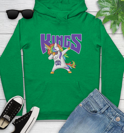 Sacramento Kings NBA Basketball Funny Unicorn Dabbing Sports Youth Hoodie 7