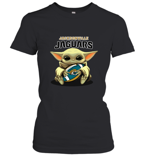 Baby Yoda Loves The Jacksonville Jaguars Star Wars NFL Women's T-Shirt