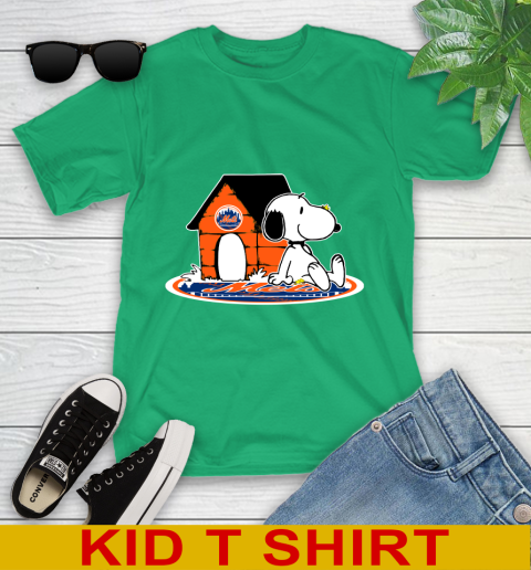 MLB Baseball New York Mets Snoopy The Peanuts Movie Shirt Youth T-Shirt 6