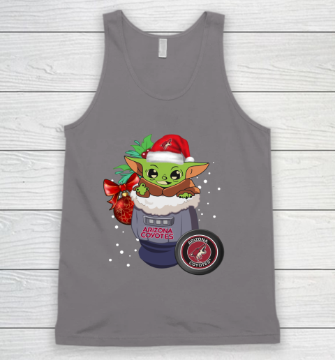 Arizona Coyotes Christmas Baby Yoda Star Wars Funny Happy NHL Tank Top 7