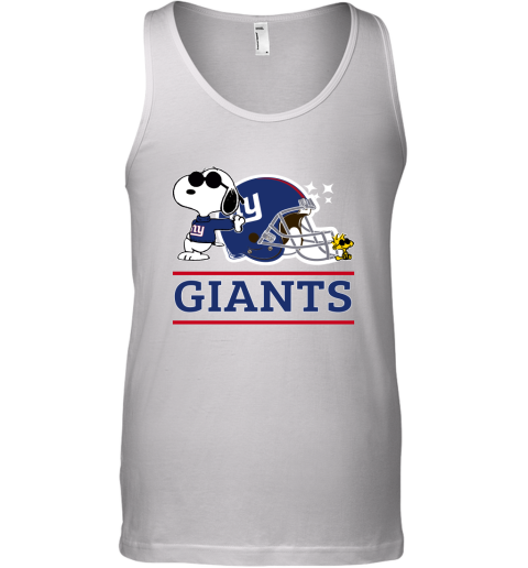 The New York Giants Joe Cool And Woodstock Snoopy Mashup Tank Top