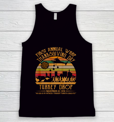 WKRP Thanksgiving Day Turkey Drop Tank Top