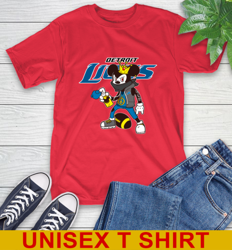 Detroit Lions NFL Football Mickey Peace Sign Sports T-Shirt 10
