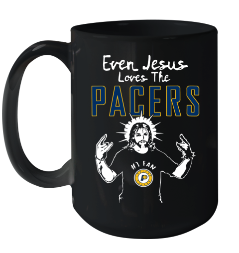 Indiana Pacers NBA Basketball Even Jesus Loves The Pacers Shirt Ceramic Mug 15oz