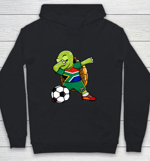 Dabbing Turtle South Africa Soccer Fans Jersey Football Youth Hoodie