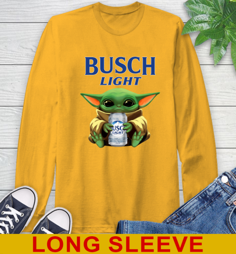 Star Wars Baby Yoda Hugs Busch Light Beer Shirt 60