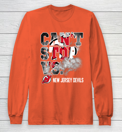 NHL New Jersey Devils Hockey Can't Stop Vs Long Sleeve T-Shirt 3