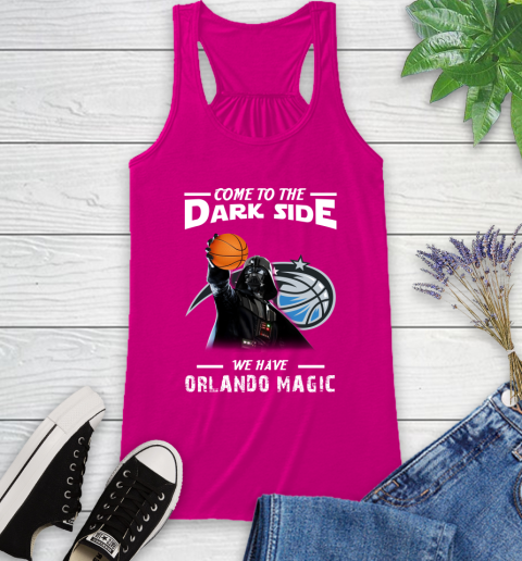 NBA Come To The Dark Side We Have Orlando Magic Star Wars Darth Vader Basketball Racerback Tank 7