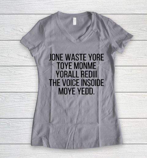 Blink 182 I Miss You Funny Jone Waste Yore Women's V-Neck T-Shirt 2
