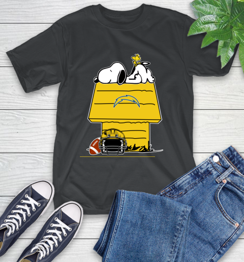 Los Angeles Chargers NFL Football Snoopy Woodstock The Peanuts Movie T-Shirt 2