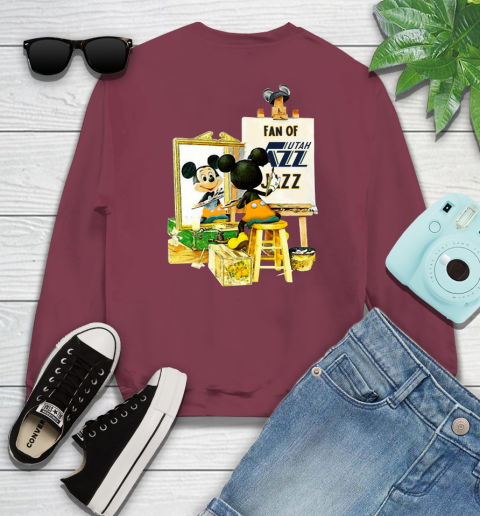 NBA Basketball Utah Jazz Mickey Drawing Shirt 29