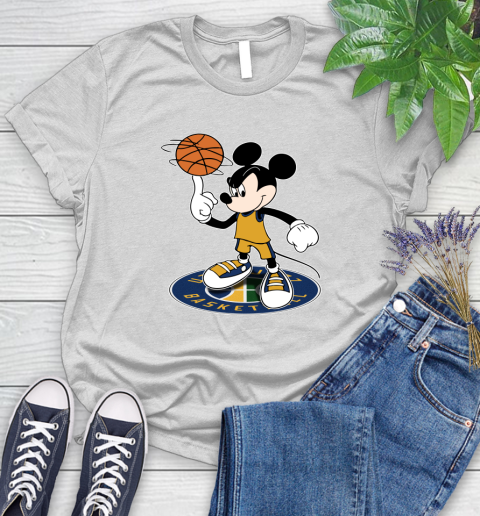 NBA Basketball Utah Jazz Cheerful Mickey Disney Shirt Women's T-Shirt 2