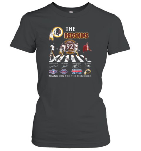 Washington Commanders The Redskins Legends Thank You For Memories Signatures 2024 Women's T-Shirt