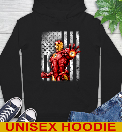Atlanta Falcons NFL Football Iron Man Avengers American Flag Shirt Hoodie