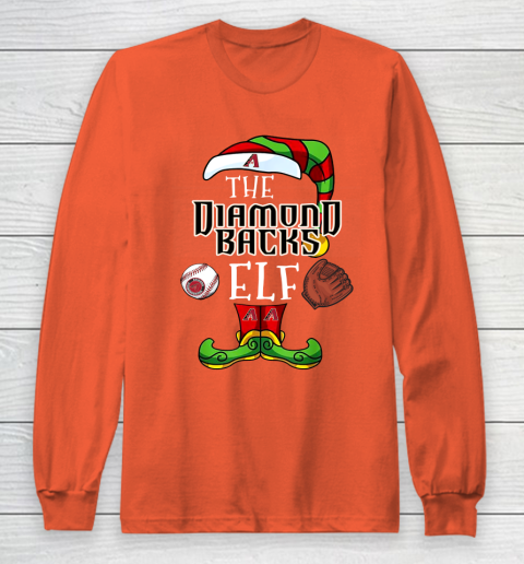 Arizona Diamondbacks Christmas ELF Funny MLB Long Sleeve T-Shirt 3