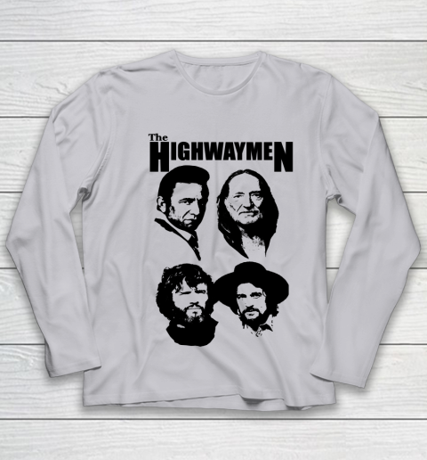 Willie Nelson Johnny Cash Outlaw Country Super Group The Highwaymen Youth Long Sleeve 3