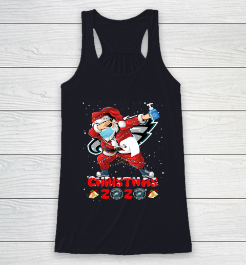 Philadelphia Eagles Funny Santa Claus Dabbing Christmas 2020 NFL Racerback Tank 7