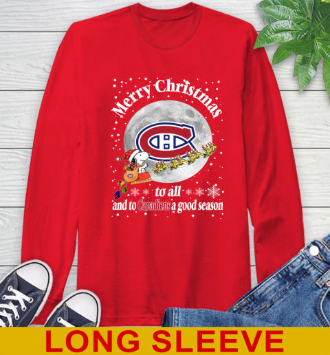Montreal Canadiens Merry Christmas To All And To Canadiens A Good Season NHL Hockey Sports Long Sleeve T-Shirt 12