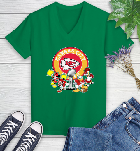 Kansas City Chiefs super bowl 2019 2020 mickey mouse minnie mouse donald duck daisy duck football shirt 81